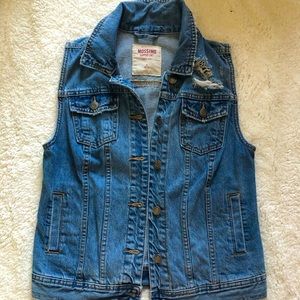 Mossimo Distressed Denim Vest